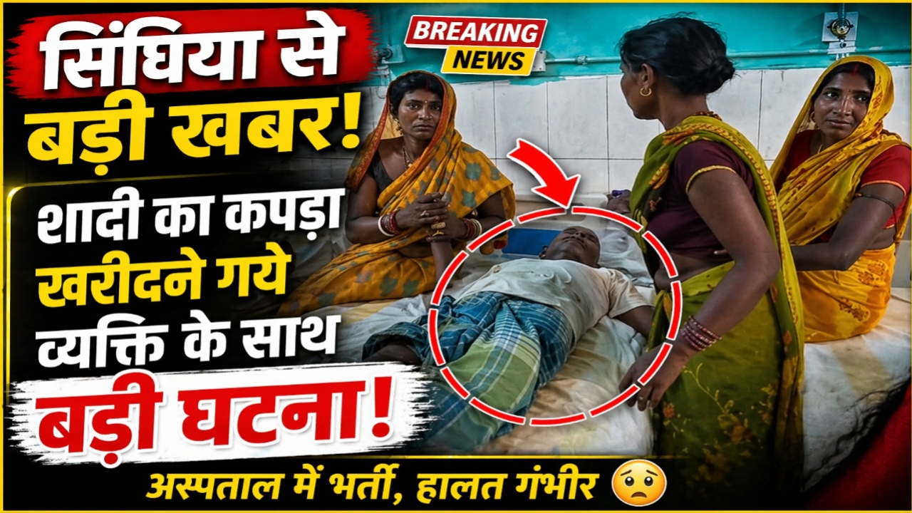 सिंघिया से बड़ी खबर शादी का कपड़ा खरीदने गये व्यक्ति के साथ बड़ी घटना